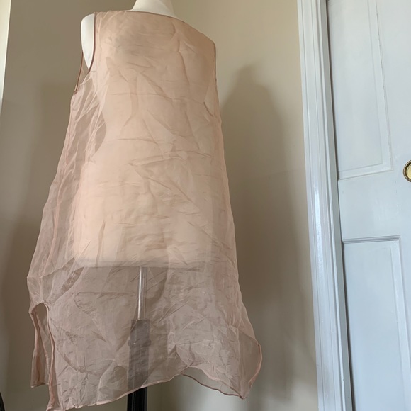Eileen Fisher Washed Silk Organza Layering Dress - Picture 5 of 5